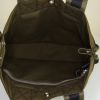 Sac cabas Hermes Toto Bag - Shop Bag en toile noire et vert-kaki - Detail D2 thumbnail