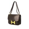 Hermes Constance bag worn on the shoulder or carried in the hand in chocolate brown box leather - 00pp thumbnail