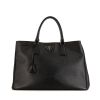 Prada Galleria large model handbag in black leather saffiano - 360 thumbnail
