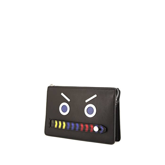 Fendi pouch in black, red, yellow and blue leather - 00pp