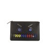 Fendi pouch in black, red, yellow and blue leather - 360 thumbnail