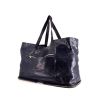 Chloé shopping bag in blue water snake and blue leather - 00pp thumbnail