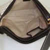 Celine Vintage handbag in white monogram canvas and brown leather - Detail D2 thumbnail