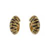 Fred 1980's earrings in yellow gold and enamel - 00pp thumbnail