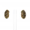 Fred 1980's earrings in yellow gold and enamel - 360 thumbnail
