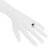 Chanel Mademoiselle medium model ring in white gold,  amethyst and quartz and in cultured pearl - Detail D1 thumbnail