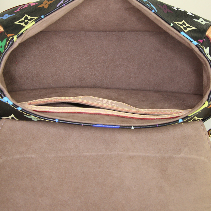 Sac à main Louis Vuitton Beverly petit modèle en toile monogram enduite multicolore et cuir naturel - Detail D2