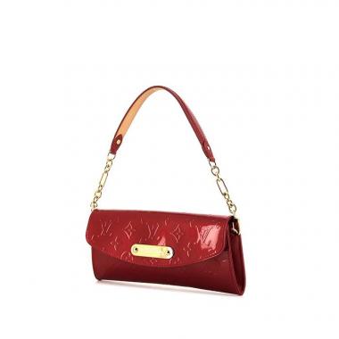 Bolsito de mano Louis Vuitton en charol Monogram rojo