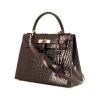 Hermès  Kelly 28 cm handbag  in red niloticus crocodile - 00pp thumbnail