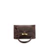 Hermès  Kelly 28 cm handbag  in red niloticus crocodile - 360 Front thumbnail
