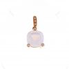 Colgante Poiray en oro rosa,  cuarzo blanco y diamantes - 360 thumbnail