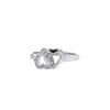 Dinh Van Double Coeurs ring in white gold and diamonds - 00pp thumbnail
