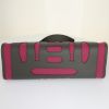 Shopping bag Hermès Petit H in pelle togo grigia e tela rosa - Detail D4 thumbnail