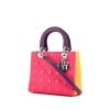 Borsa Dior in pelle cannage multicolore rosa arancione e viola - 00pp thumbnail