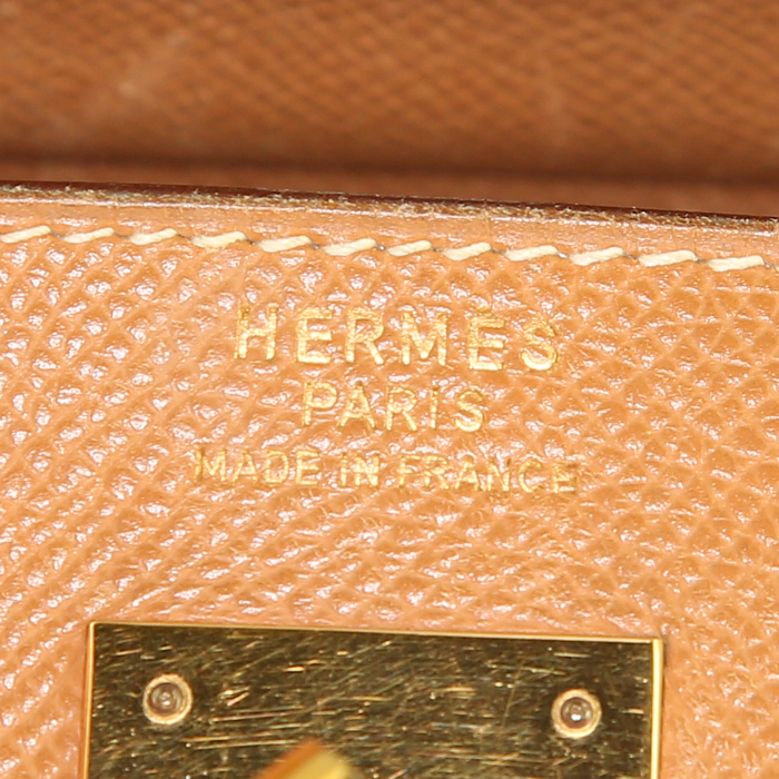 Borsa Hermes Kelly 35 cm in pelle Epsom gold - Detail D3