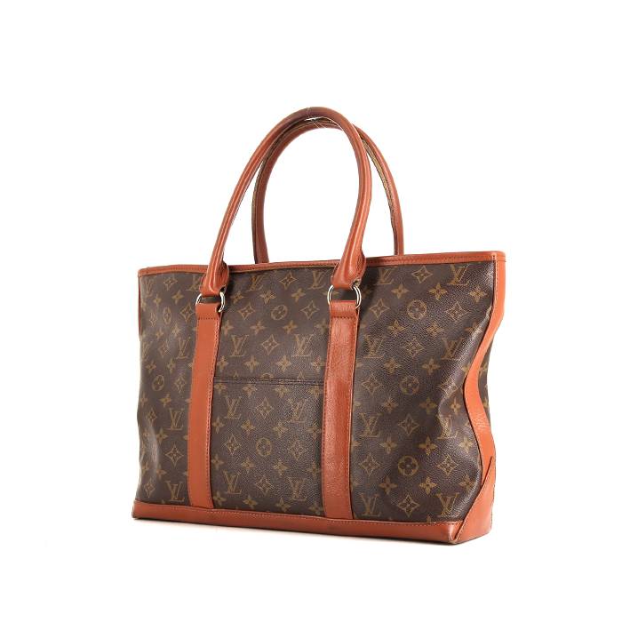 Louis Vuitton shopping bag in brown monogram canvas and brown leather
