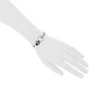 Hermès Boucle Sellier small model bracelet in silver - Detail D1 thumbnail