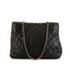 Chanel Petit Shopping handbag in black quilted leather - 360 thumbnail