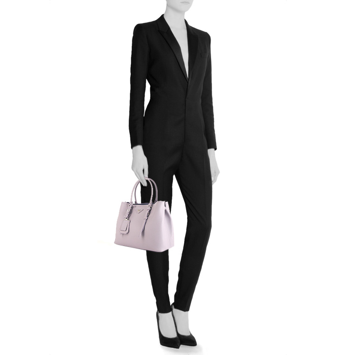 Prada Double shopping bag in parma leather saffiano - Detail D1