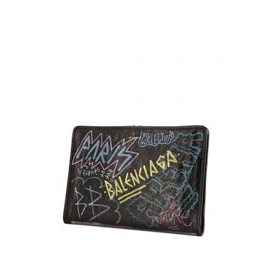 Balenciaga pouch in black leather