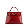 Hermes Kelly 32 cm shoulder bag in red box leather - 360 thumbnail