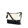 Chanel Gabrielle  medium model shoulder bag in white and black bicolor quilted leather - 00pp thumbnail