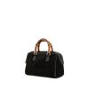 Bambou handbag in black suede and black leather - 00pp thumbnail