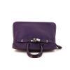 Hermes Birkin 25 cm handbag in purple Swift leather - 360 Front thumbnail