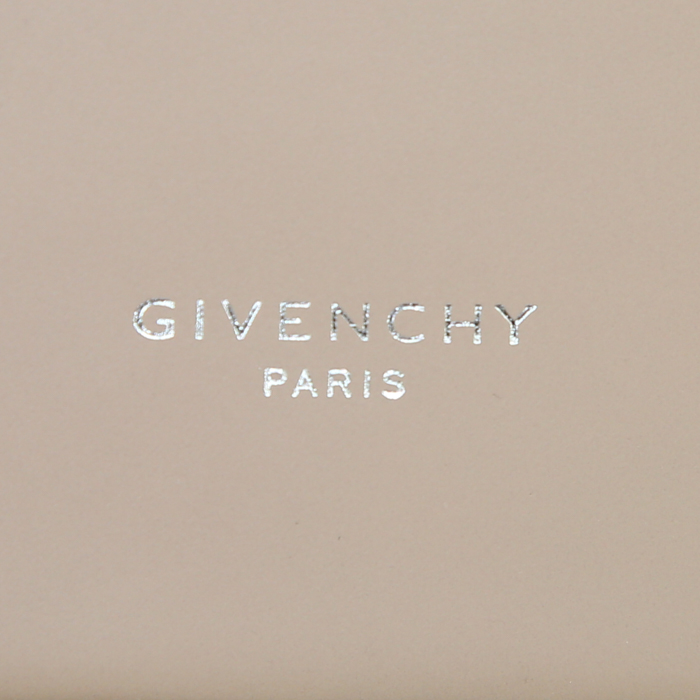 Sac bandoulière Givenchy Horizon moyen modèle en cuir deux tons taupe et beige - Detail D4