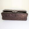 Chanel bag in brown quilted iridescent leather - Detail D5 thumbnail
