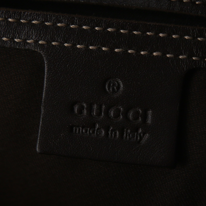 Gucci shoulder bag in grey monogram canvas - Detail D3