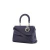 Dior Be Dior medium model shoulder bag in blue grained leather - 00pp thumbnail