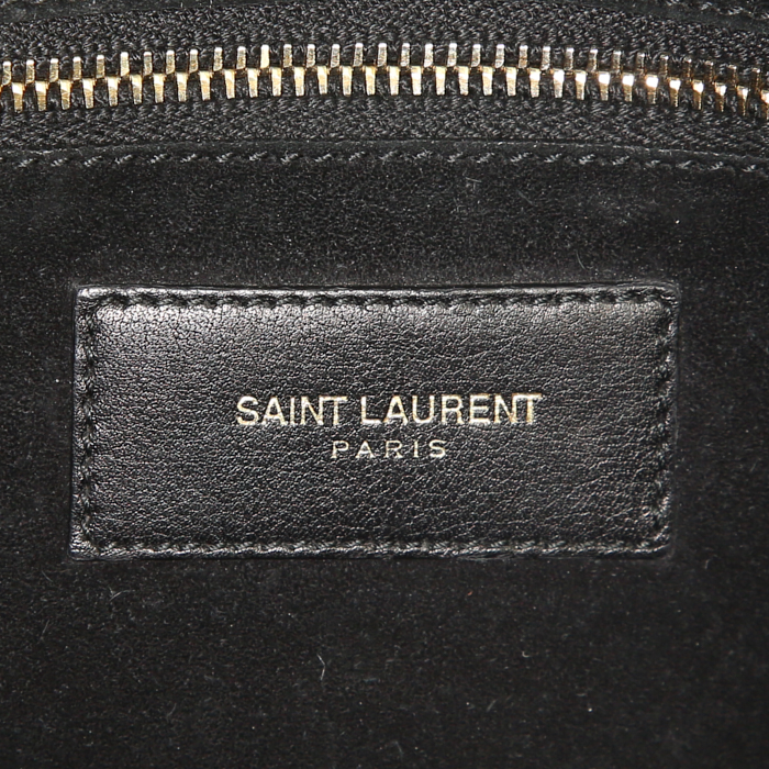 Sac à main Saint Laurent Sac de jour grand modèle en cuir noir - Detail D3