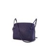 Bottega Veneta Nodini shoulder bag in blue braided leather - 00pp thumbnail