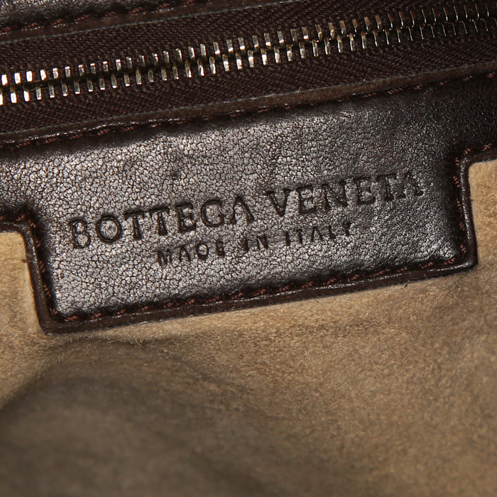 Borsa Bottega Veneta in pelle intrecciata marrone con motivo - Detail D3