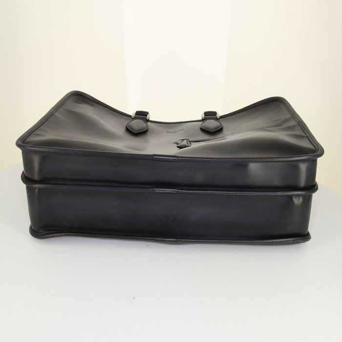 Borsa portadocumenti Berluti Deux jours in pelle blu - Detail D4