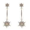 H. Stern Stars earrings in blackened gold,  diamonds and yellow gold - 00pp thumbnail