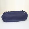 Prada handbag in blue grained leather - Detail D4 thumbnail
