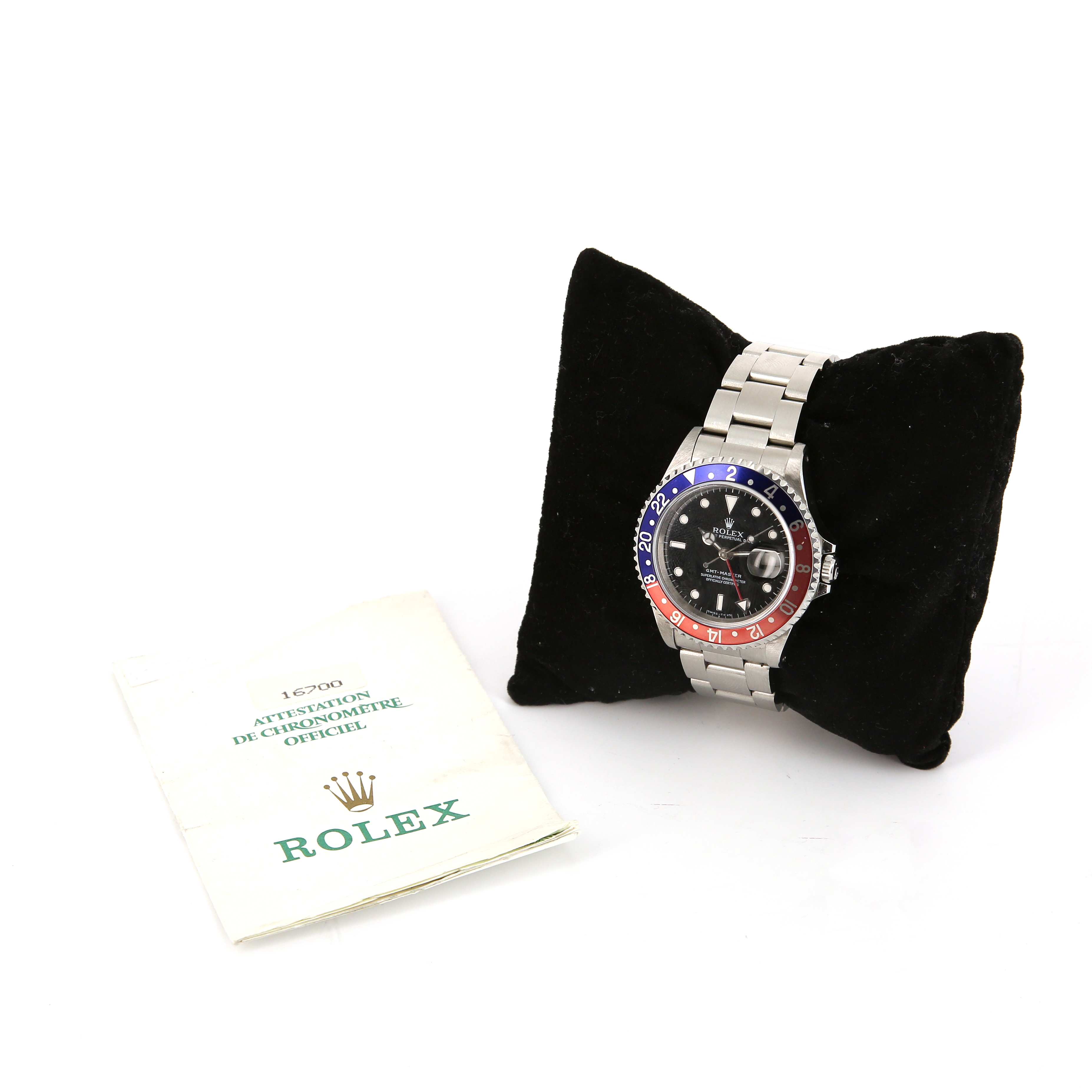 Montre Rolex GMT-Master en acier Ref :  16700 Vers  1996