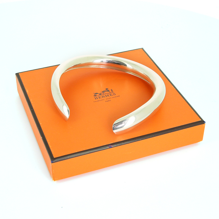 Hermès Mombasa linked necklace in silver - Detail D2