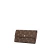 Portafogli Louis Vuitton Sarah in tela monogram e pelle marrone - 00pp thumbnail
