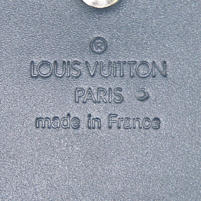 Louis Vuitton Billfold wallet in grey blue monogram leather - Detail D4