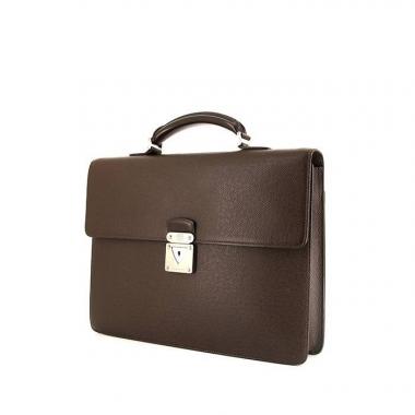 Porta-documentos Louis Vuitton Laguito en cuero taiga marrón