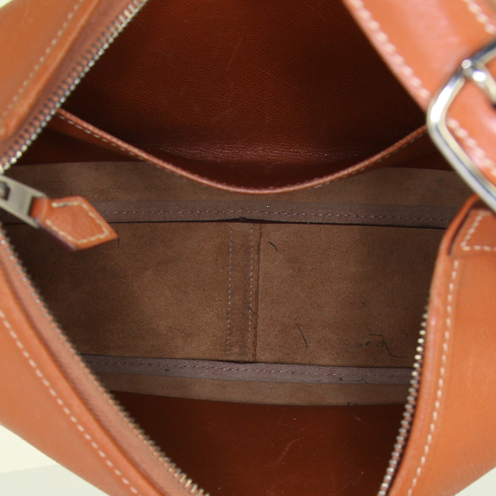 Sac à main Hermès Trim en cuir epsom fauve - Detail D2