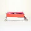 Fendi Baguette Double mini shoulder bag in pink, white and orange tricolor grained leather and black piping - Detail D5 thumbnail