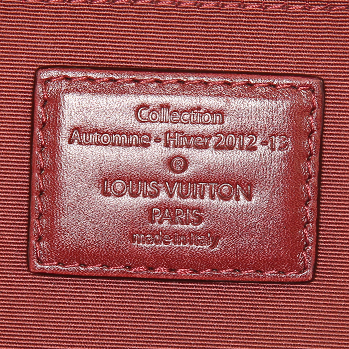 Sac à main Louis Vuitton Sunshine Express North-South en toile bordeaux et cuir bordeaux - Detail D3