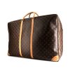 Borsa da viaggio Louis Vuitton Sirius in tela monogram cerata marrone e pelle naturale - Detail D1 thumbnail