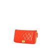 Portefeuille Chanel Boy Wallet en cuir verni matelassé orange - 00pp thumbnail
