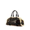Louis Vuitton Shearing Thunder bag worn on the shoulder or carried in the hand in brown monogram canvas and black patent leather - 00pp thumbnail