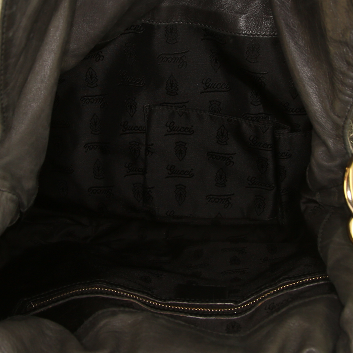 Borsa a tracolla Gucci Hysteria in pitone argentato - Detail D3